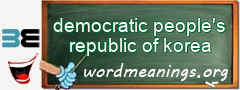 WordMeaning blackboard for democratic people's republic of korea